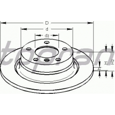 501 223 TOPRAN Тормозной диск