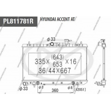 H156I46 NPS Радиатор, охлаждение двигателя