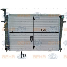 8MK 376 763-691 HELLA Радиатор, охлаждение двигателя