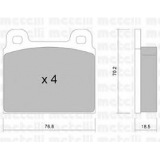 22-0078-0 METELLI Комплект тормозных колодок, дисковый тормоз