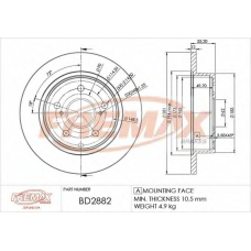 BD-2882 FREMAX Тормозной диск