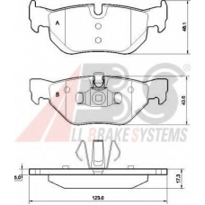 P 06 038 ABS Комплект тормозных колодок, дисковый тормоз