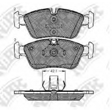 PN0010 NiBK Комплект тормозных колодок, дисковый тормоз