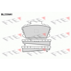 BL2259A1 FTE Комплект тормозных колодок, дисковый тормоз
