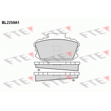 BL2259A1 FTE Комплект тормозных колодок, дисковый тормоз