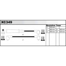 XC349 QUINTON HAZELL Комплект проводов зажигания