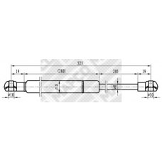 91526 MAPCO Газовая пружина, крышка багажник