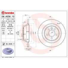 08.A536.11 BREMBO Тормозной диск