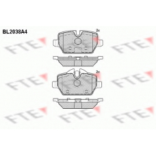 BL2038A4 FTE Комплект тормозных колодок, дисковый тормоз
