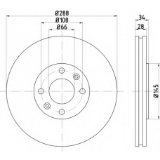 8DD 355 107-841 HELLA PAGID Тормозной диск