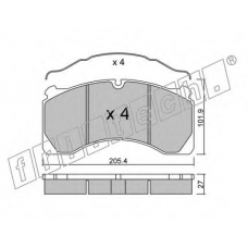619.0 fri.tech. Комплект тормозных колодок, дисковый тормоз