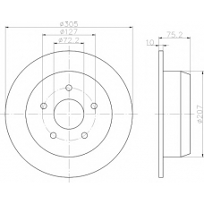 8DD 355 108-611 HELLA PAGID Тормозной диск