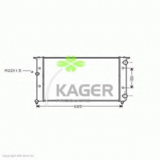 31-1201 KAGER Радиатор, охлаждение двигателя