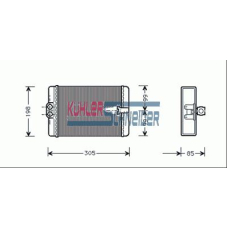 0393301 KUHLER SCHNEIDER Теплообменник, отопление салона