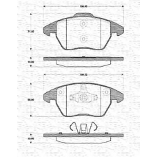 363702161417 MAGNETI MARELLI Комплект тормозных колодок, дисковый тормоз