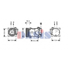 852990N AKS DASIS Компрессор, кондиционер