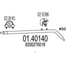 01.40140 MTS Труба выхлопного газа