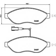 N-1184 COBREQ Комплект тормозных колодок, дисковый тормоз