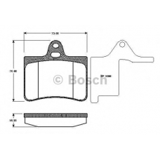 0 986 TB2 400 BOSCH Комплект тормозных колодок, дисковый тормоз