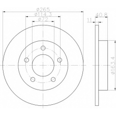 8DD 355 110-901 HELLA Тормозной диск