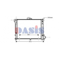 190006N AKS DASIS Радиатор, охлаждение двигателя