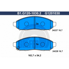 B1.G120-1030.2 GALFER Комплект тормозных колодок, дисковый тормоз