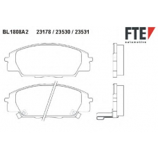 BL1808A2 FTE Комплект тормозных колодок, дисковый тормоз