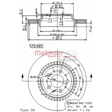 24976 V METZGER Тормозной диск