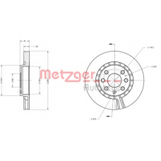 6110062 METZGER Тормозной диск