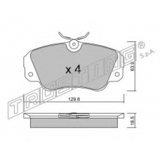 554.0 TRUSTING Комплект тормозных колодок, дисковый тормоз