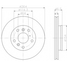 8DD 355 103-211 HELLA Тормозной диск