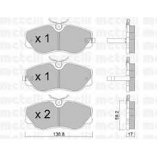 22-0491-0 METELLI Комплект тормозных колодок, дисковый тормоз