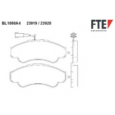 BL1860A4 FTE Комплект тормозных колодок, дисковый тормоз