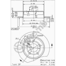 08.4738.24 BREMBO Тормозной диск