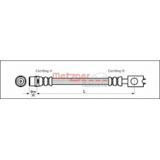 4116222 METZGER Тормозной шланг