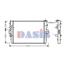 400037N AKS DASIS Радиатор, охлаждение двигателя