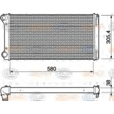 8MK 376 754-434 HELLA Радиатор, охлаждение двигателя