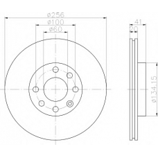 8DD 355 102-681 HELLA Тормозной диск