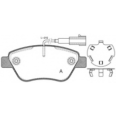 BPA0858.32 OPEN PARTS Комплект тормозных колодок, дисковый тормоз