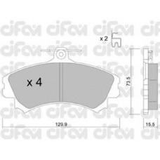 822-216-0 CIFAM Комплект тормозных колодок, дисковый тормоз