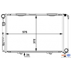 8MK 376 710-591 HELLA Радиатор, охлаждение двигателя