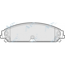 PAD1557 APEC Комплект тормозных колодок, дисковый тормоз