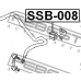 SSB-008 FEBEST Опора, стабилизатор
