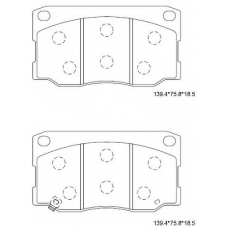 KD9706 ASIMCO Комплект тормозных колодок, дисковый тормоз