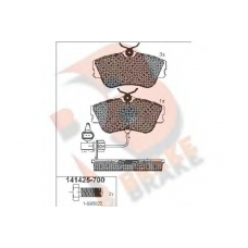 RB1425-700 R BRAKE Комплект тормозных колодок, дисковый тормоз