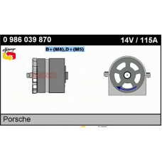 0 986 039 870 BOSCH Генератор