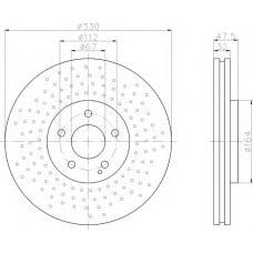 8DD 355 121-331 HELLA PAGID Тормозной диск