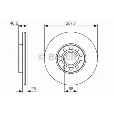 0 986 479 S19 BOSCH Тормозной диск