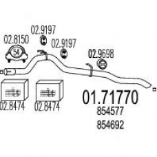 01.71770 MTS Труба выхлопного газа