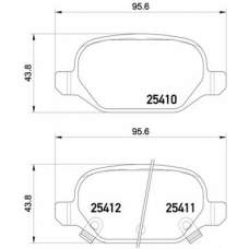 P 23 151 BREMBO Комплект тормозных колодок, дисковый тормоз